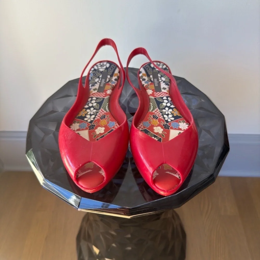 Melissa Zen Rubber Sandals Red - Picture 3 of 8